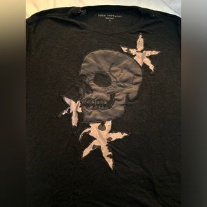 Floral skull tee John Varvatos